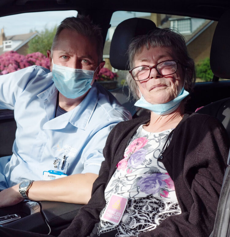 Denise with Alcedo Carer Steve Sinnott