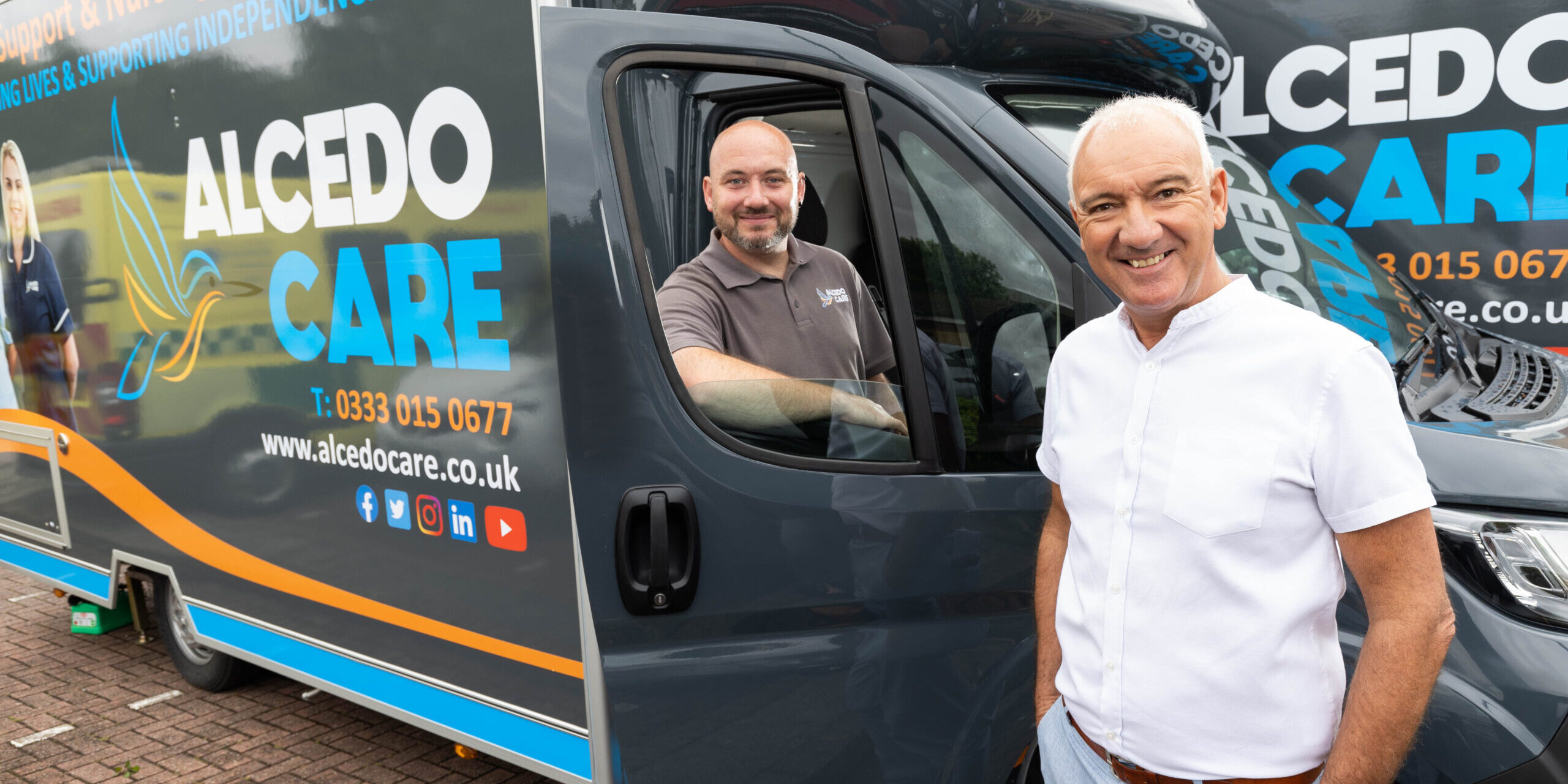 Group Head of Recruitment John and Events Manager Adam with our new recruitment vehicle