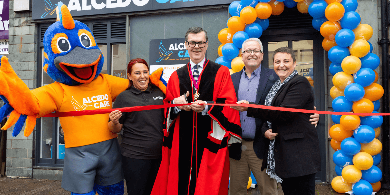 mayor of kendal offically opens alcedo cares new office in the town centre edited