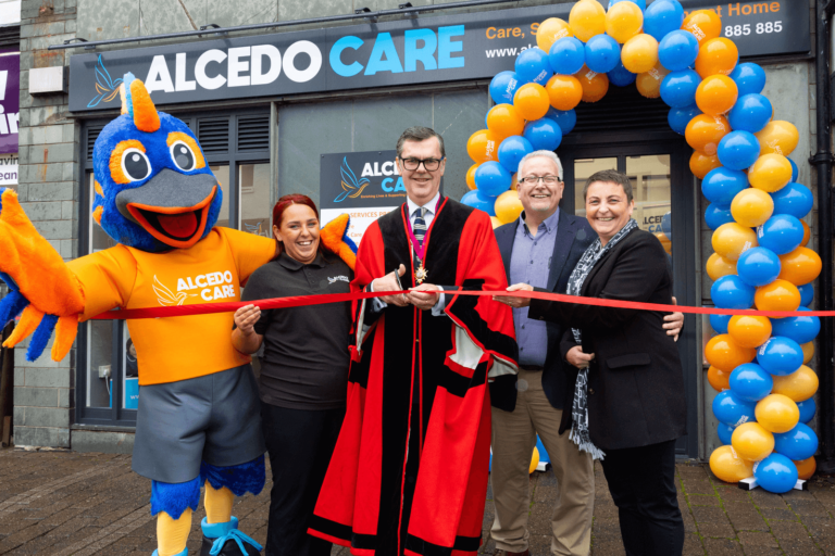 mayor of kendal offically opens alcedo cares new office in the town centre edited