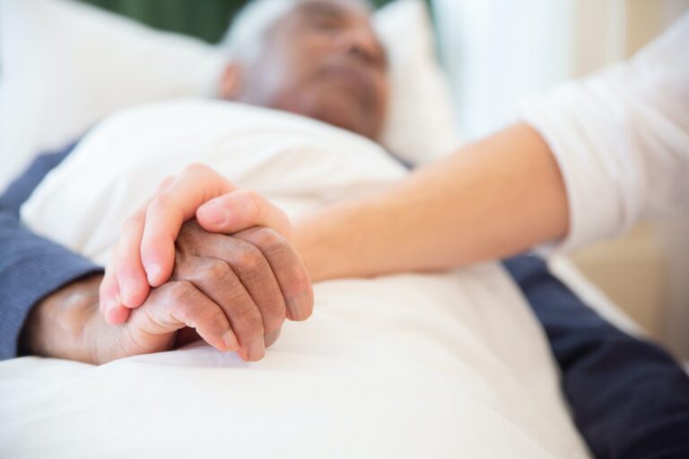 Holding hands pallative care