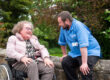 Claire Berry (left) with Alcedo carer John Gillison (right)