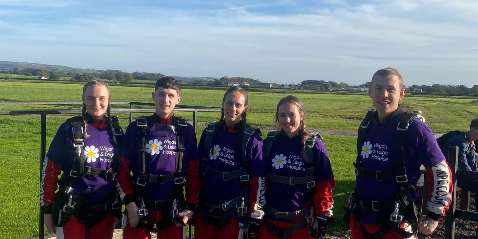 Alcedo Care charity skydive for Wigan & Leigh Hospice